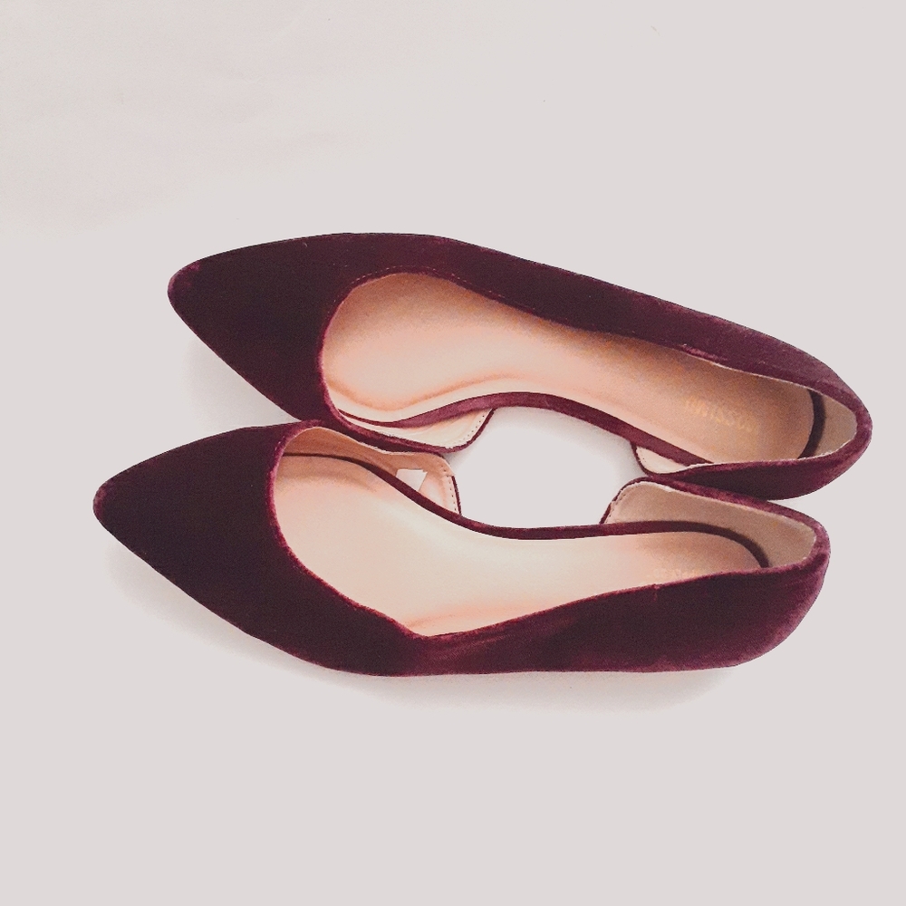 Mossimo Supply Co. Velvet D'Orsay Flats - Picture 2 of 4